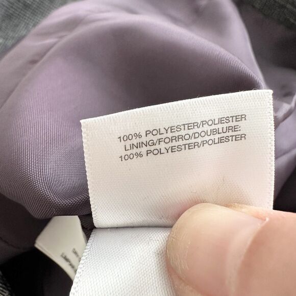 Black Label by Evan-Picone Blazer Size 12 Gray Plaid Classic Tailored Fit - Picture 5 of 9